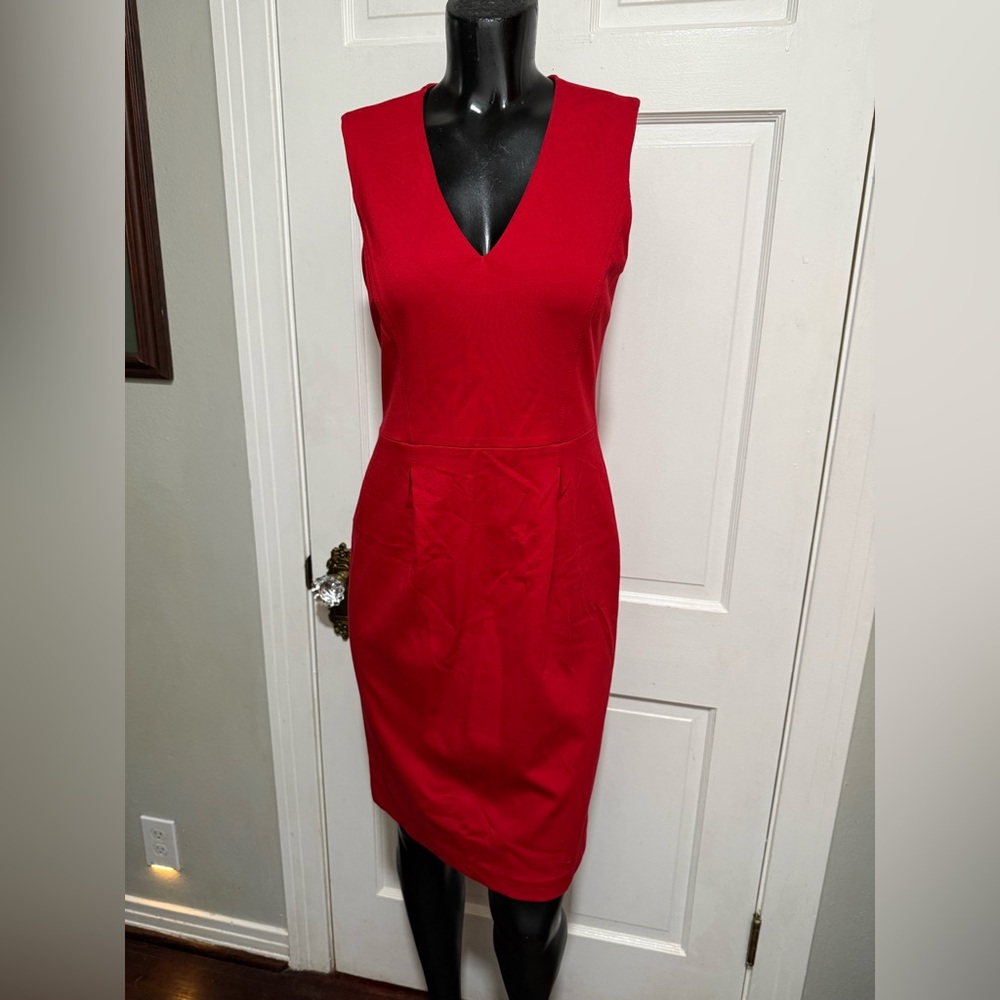 Size 2 Red Womens Banana Republic Sleeveless Dress